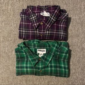 Lot of 2 King size direct flannels